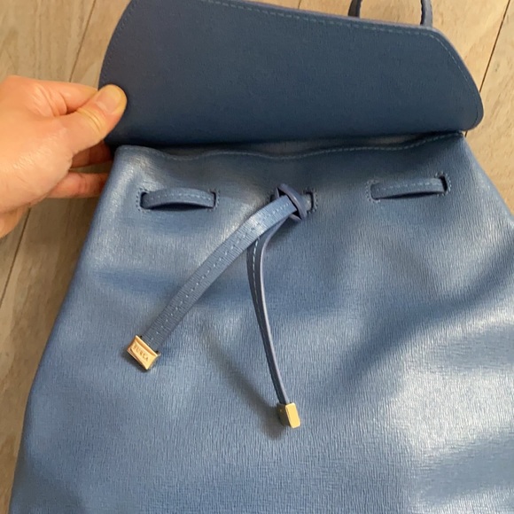 Furla blue leather backpack